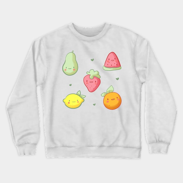 Cute fruits illustration Crewneck Sweatshirt by Mayarart